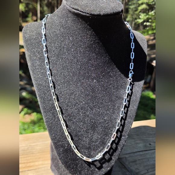 Kharma Collection by Avelon Other - Sterling Silver Paperclip Link Necklace Sz22" Unisex